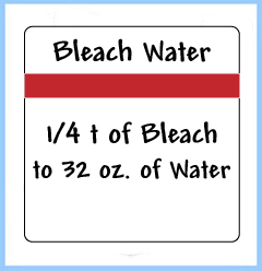 cleaning bottle labels