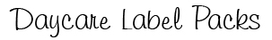 Daycare Label Pack