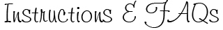 Instructions & FAQs